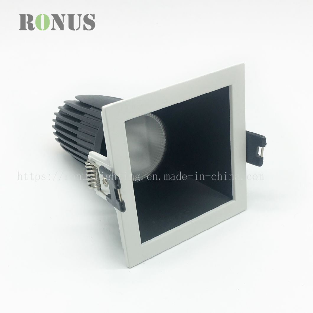 LED COB Spotlight MR16 Square 5W Spot Light Lamp Glossy Silver Ceiling Indoor Lighting Downlight