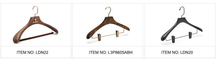 Audited Supplier Lindon Designer Custom Logo Name Hanger Wood