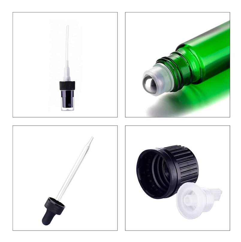 New Empty Clear Glass Dropper Bottles W/ Glass Eye Dropper Pipette for Essential Oils Aromatherapy Lab Chemicals