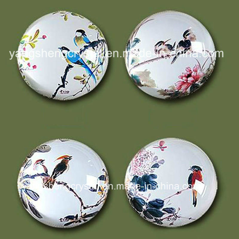 Chinese Nature Image Style Crystal Glass Paperweight Craft for Kid