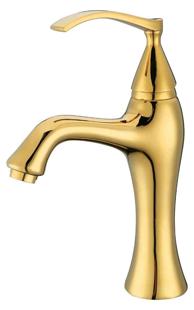 Golden Color with Crystal Single Handle Basin Faucet Mixer