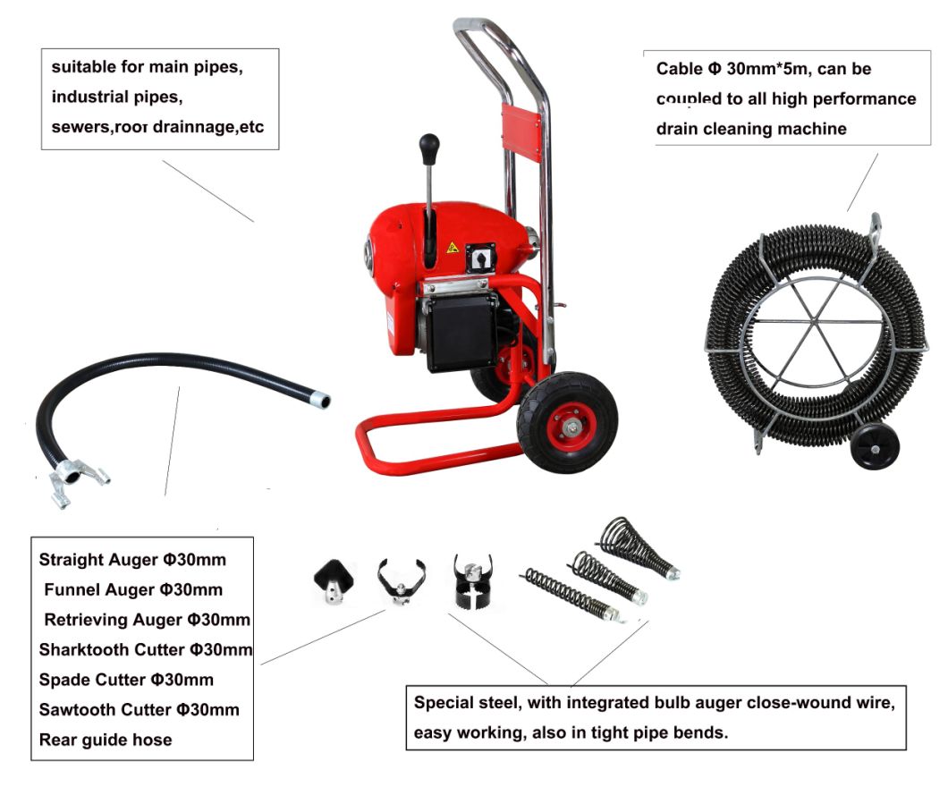 Factory Price Pipe Cleaner with Wheels (D200-1A)