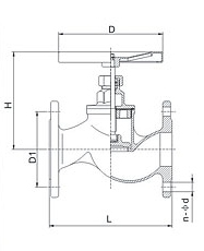 Flanged Connection Stop Valve 1/2''-2''inch with Straight Type