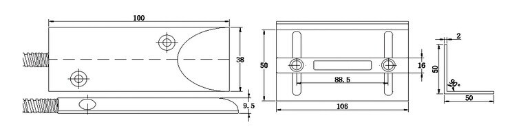 Wired Door Magnetic Switch for Rolling Door & Window (SC-61L)