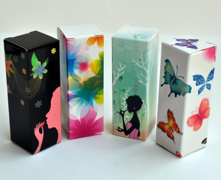 Small Loving Printing Folding Paper Box for Lipstick