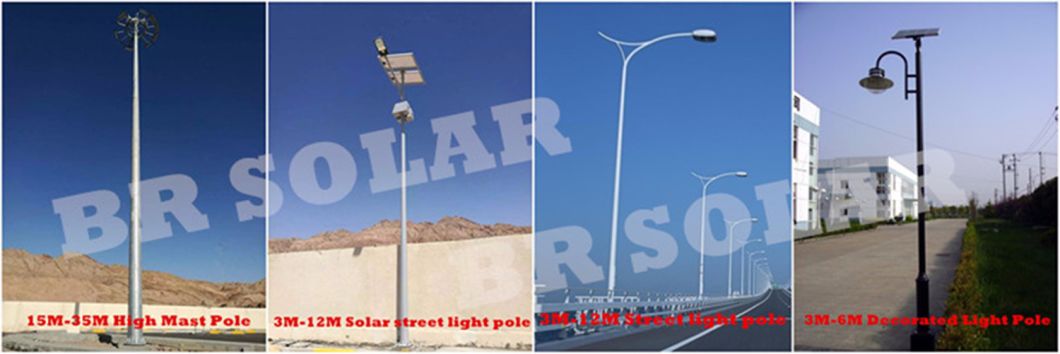 Hot DIP Galvanized 3m-12m Street Light Pole