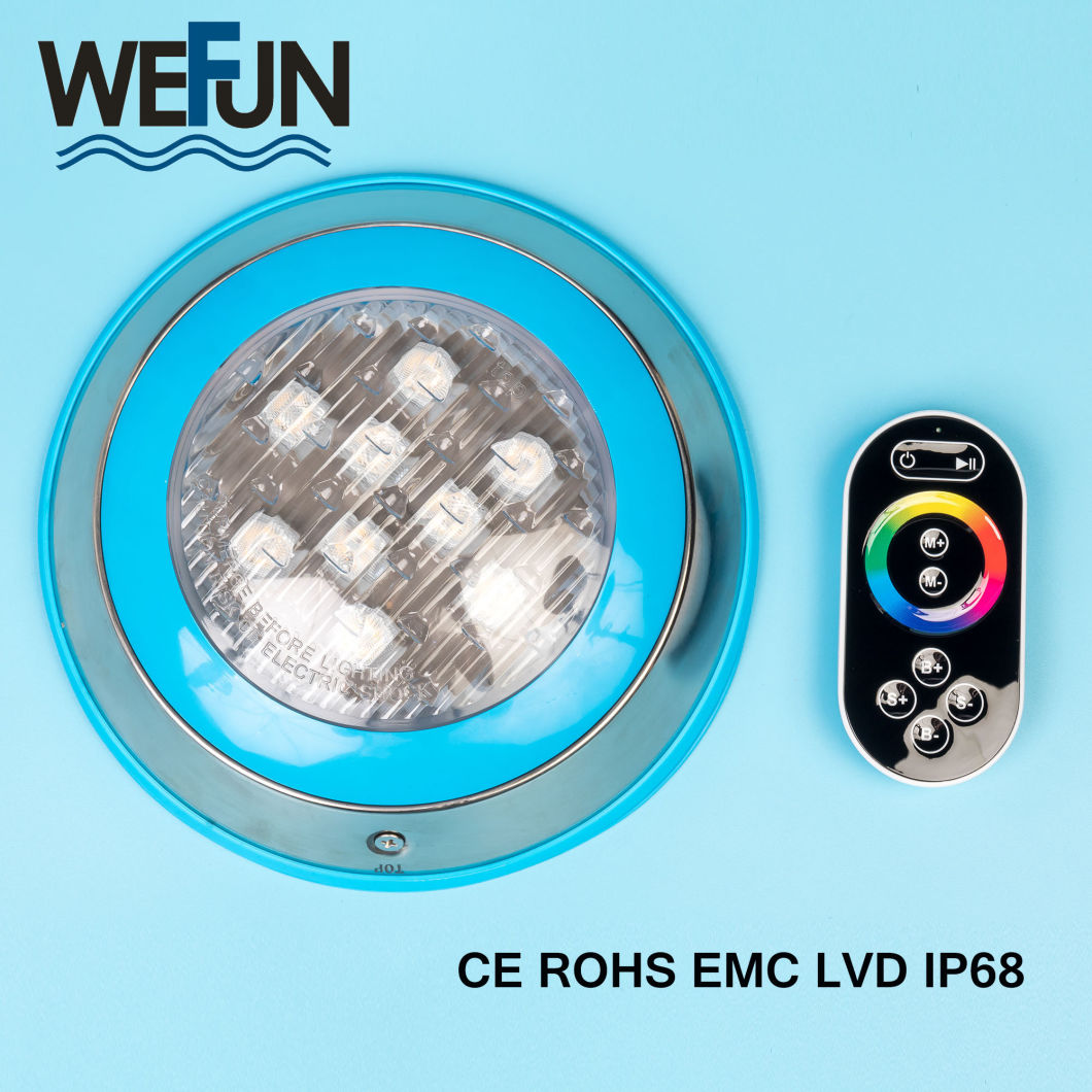 High Power Color Change SS304 IP68 12V Remote Control LED Underwater Swimming Pool Light
