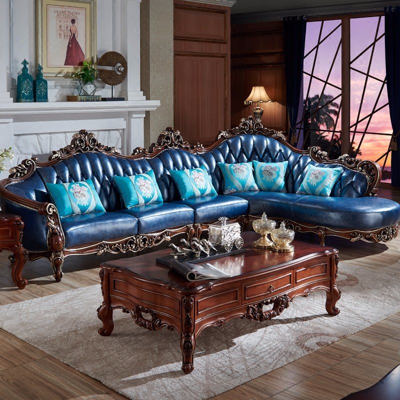 Leather Corner Sofa for Living Room Furniture (812A)