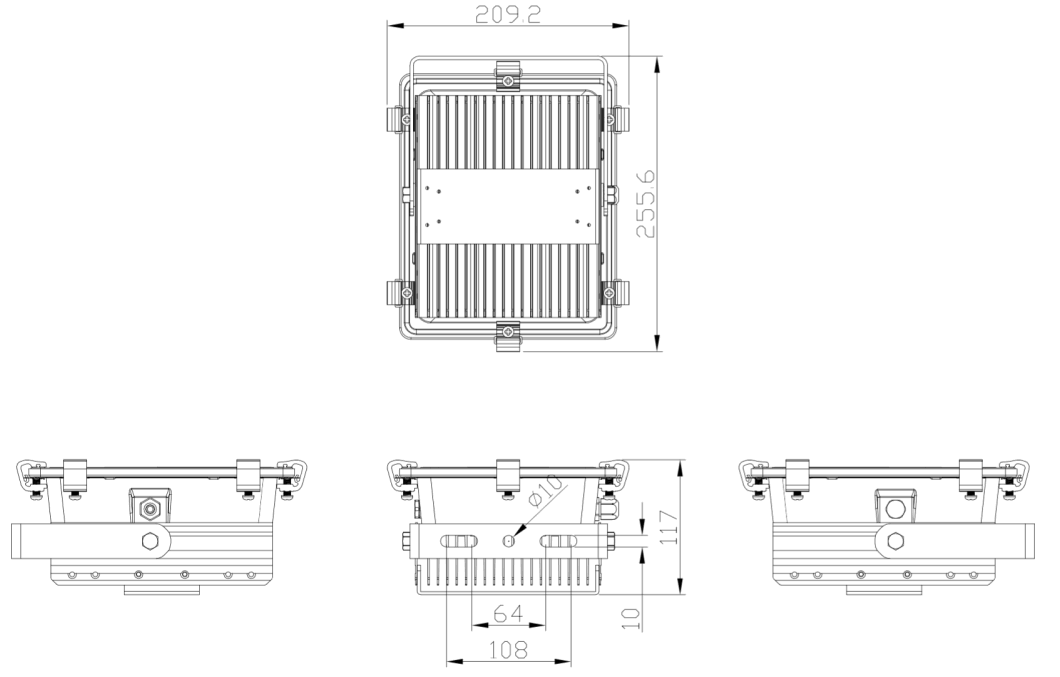 250W 300W Metal Halide Lamp LED Replacement White 15 30 60 Degree 80W LED Floodlight