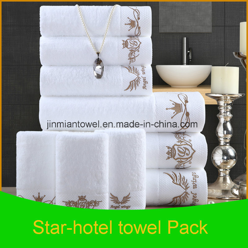 100% Cotton White Plain Weave Towel Hotel Bath Towel