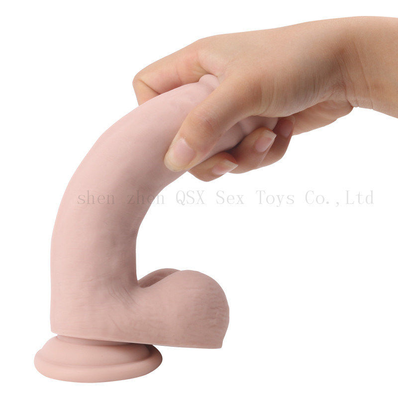 Realistic Silicone Dildo Penis Dong Sex Toy with Suction Cup