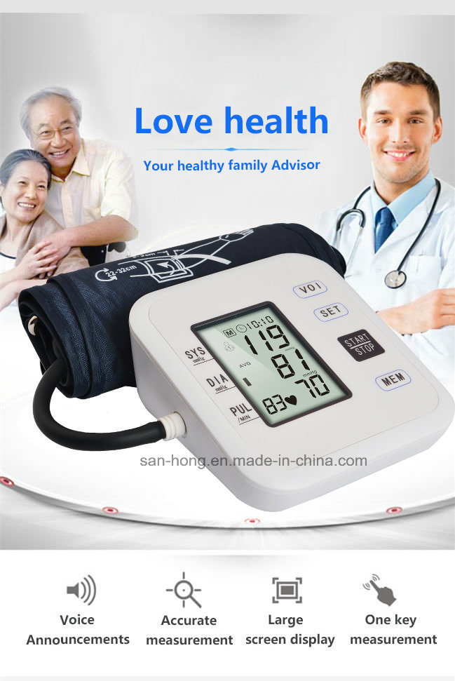 Portable Sphygmomanometer Automatic Arm Digital Blood Pressure Monitor for Sale