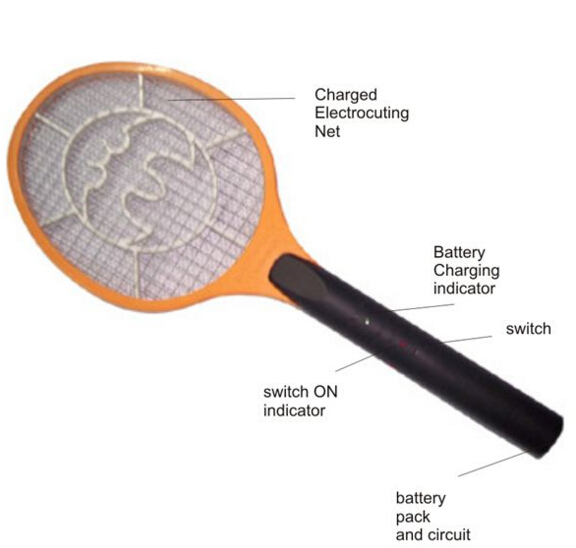 Rechargeable LED Electric Fly /Mosquito / Insect Zapper Swatter Killer