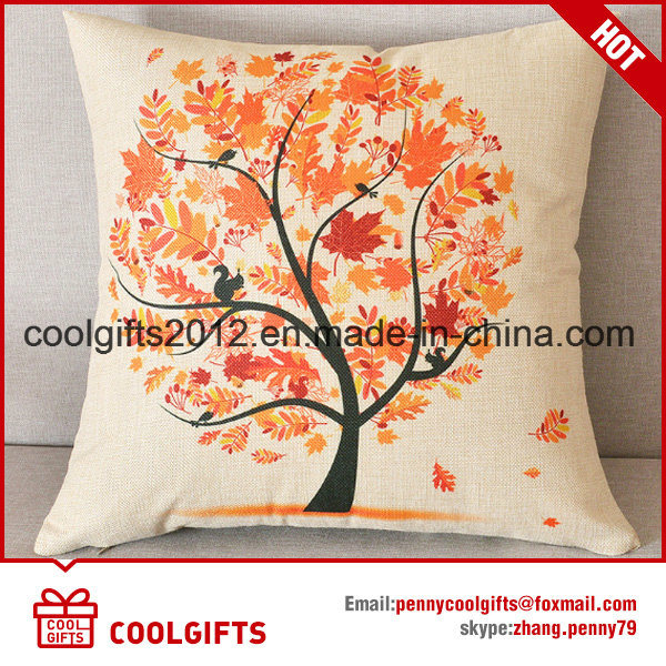 2017 Wholesale Custom Printed Decorative Cotton Linen Cushion Pillow Covers