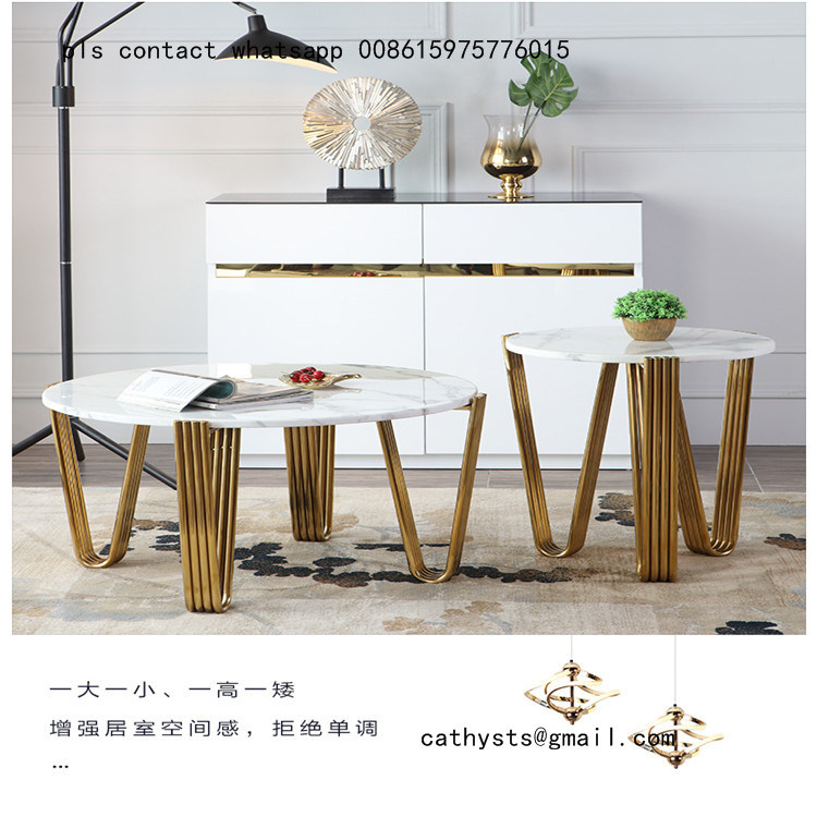 European Style Creative Stainless Steel Coffee Table Modern Tempered Glass Table Base