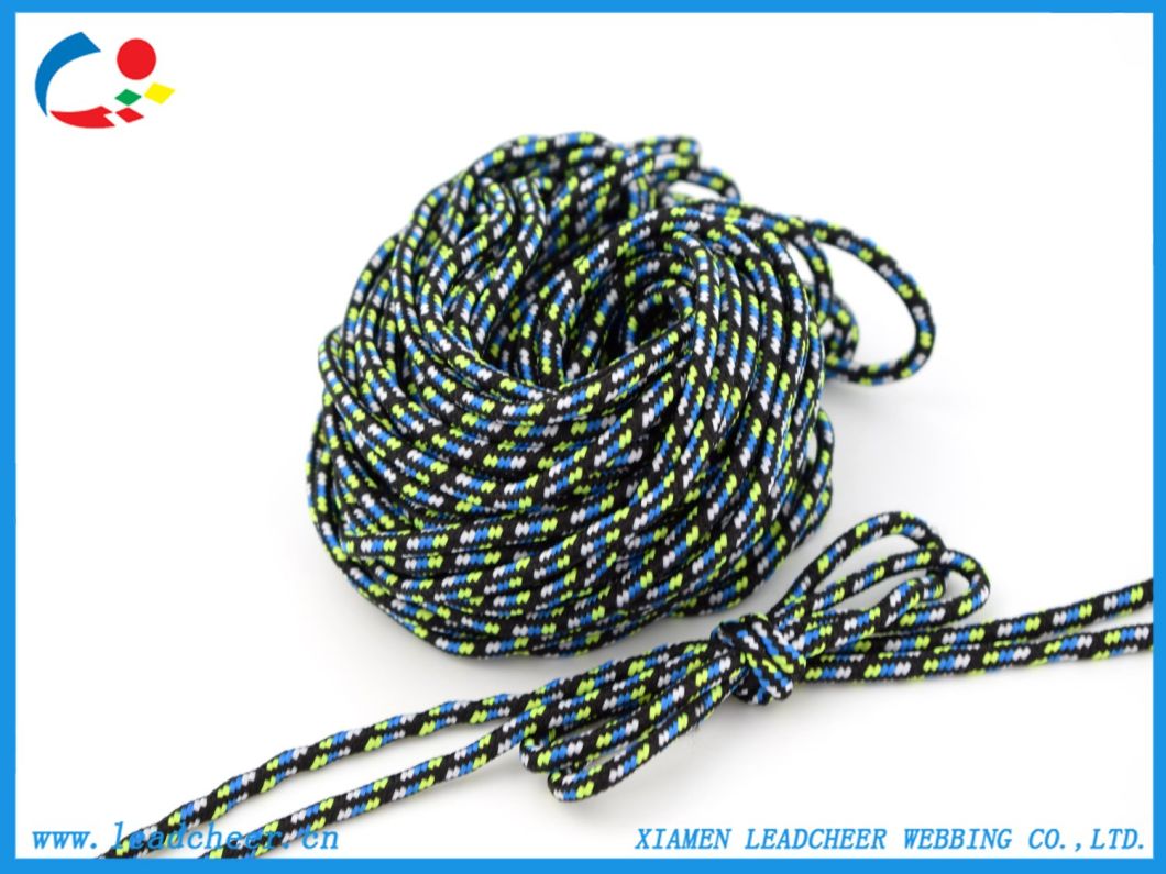 5mm Twisted Polypropylene Rope with Rubber for Use Outdoor Tent Shoes Lace