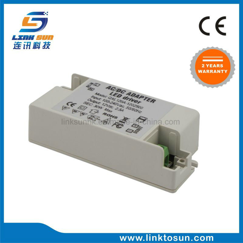 12V 2.5A Constant Voltage LED Power Supply for LED Lights