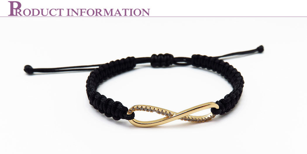 Fashion Jewelry Rope Bracelet with Crystal Pendent for Women