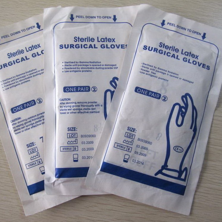 Disposable Latex (Natural Rubber Surgical) Gloves with FDA Compliant