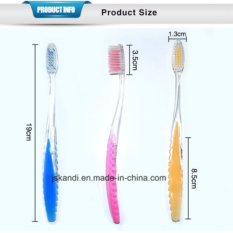 Double Transparent Adult Plastic Toothbrush Teeth Whitening