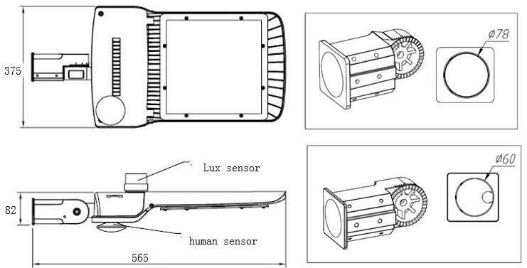 Aukus New Outdoor High Power LED Street Light 100W 150W