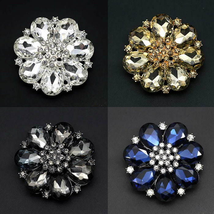 Fashion Zircon Multicolor Decorate Button Rhinestone Button for Lady Clothing