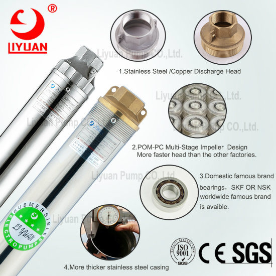 Liyuan Garden Agricultural Well DC AC Submersible Solar Electric Water Pump