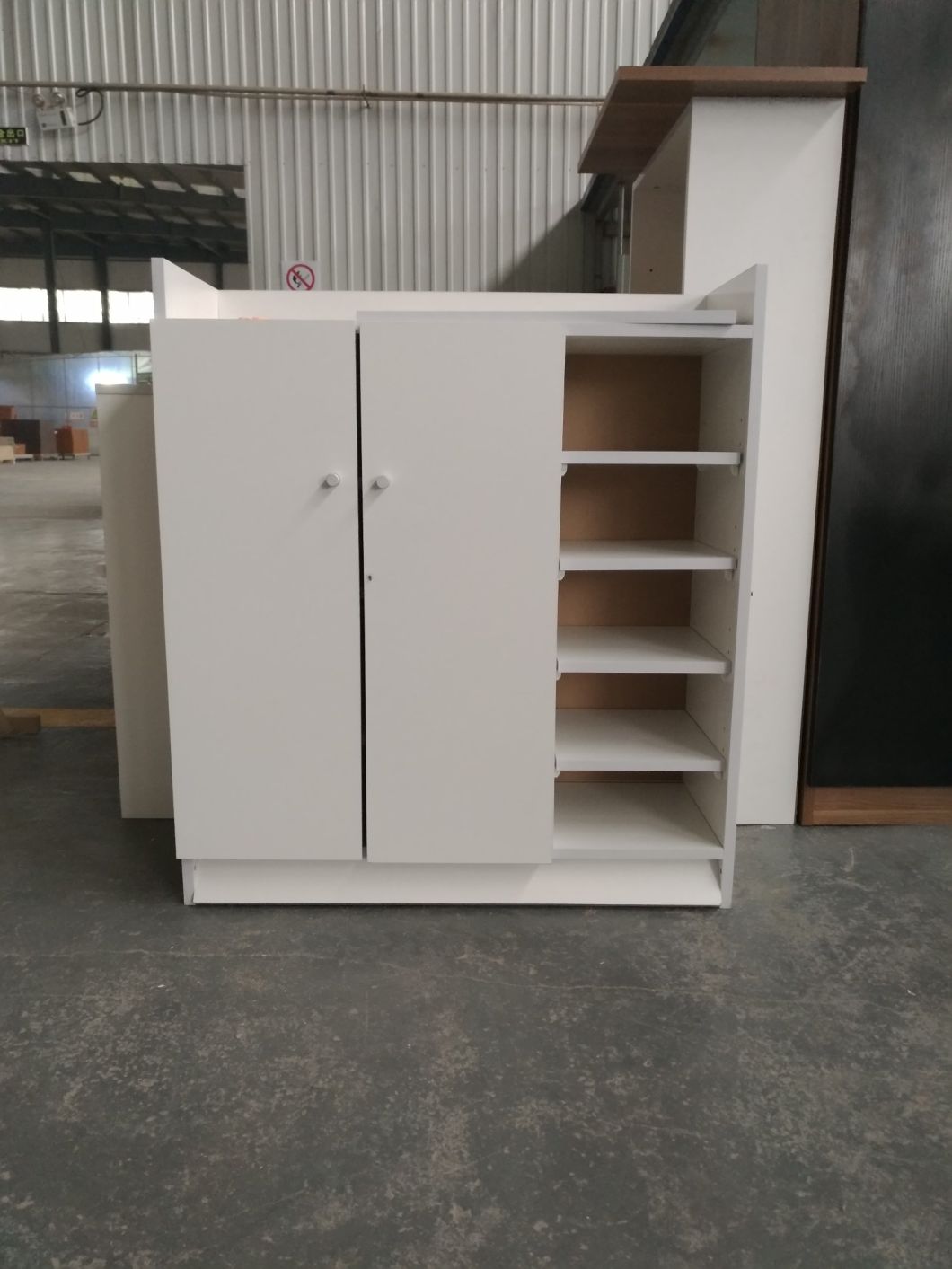 Two Doors Melamine Simple Shoe Cabinet
