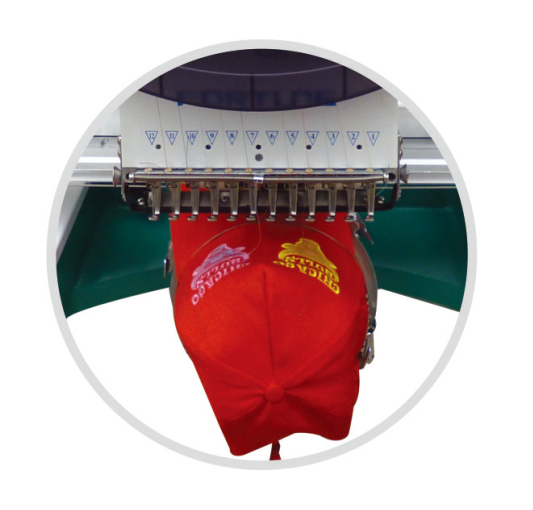 High Speed 4 Heads Tubular Cap Embroidery Machine