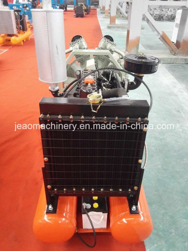 High Quality Air Cooled Piston Mining Air Compressor with DTH Drill Rig