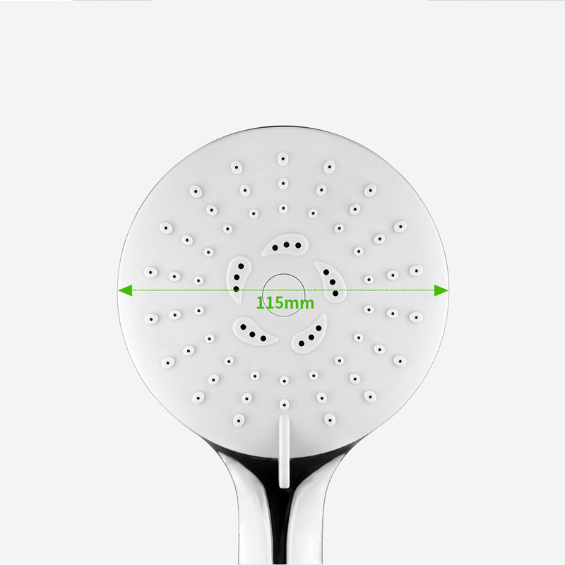 ABS Chrome Hand Hold Shower Head on off Switch Self Clean Rainfall High Pressure Showerhead with Handheld Spray