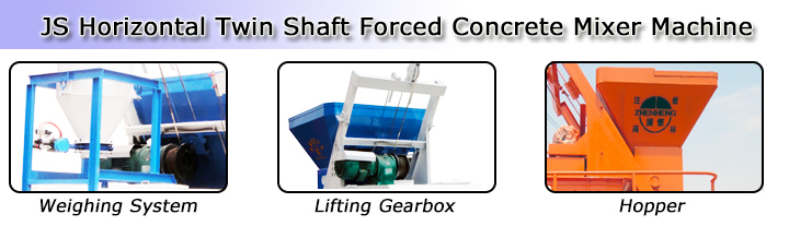 Building Construction Equipment Js750 Twin Shaft Spiral Concrete Batch Mixer