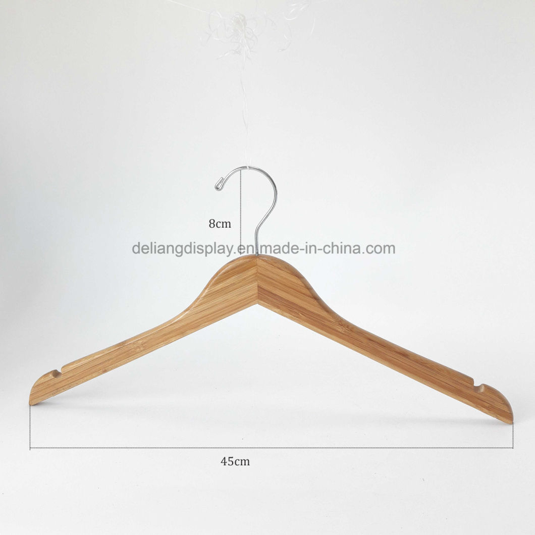 Wholesale Bamboo Wooden Hanger U-Notice Shirt Suit Hanger