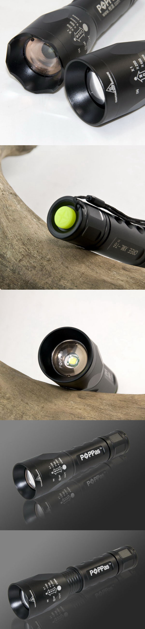 Mini Telescopic Zoomable Aluminum LED Flashlight