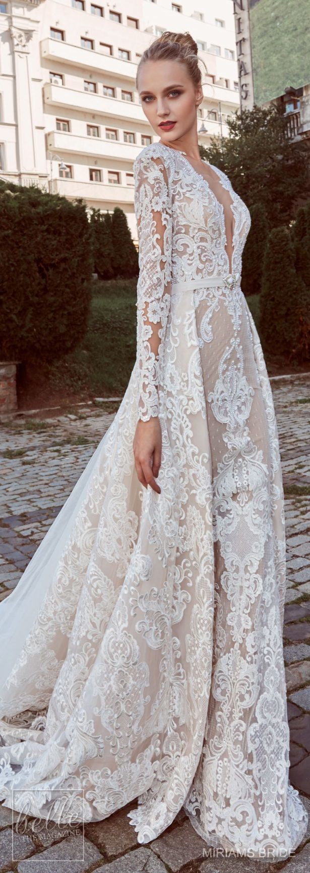 Amelie Rocky 2018 with Train Mermaid Lace Custom Wedding Dress