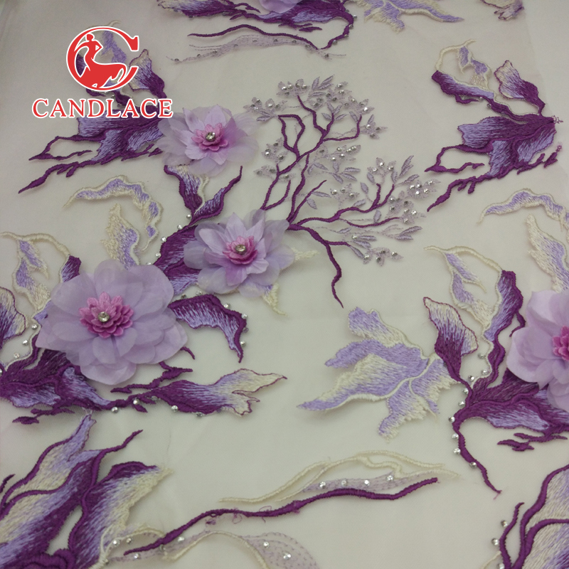 New Arrival High Quality Flower Soft Tulle French Lace