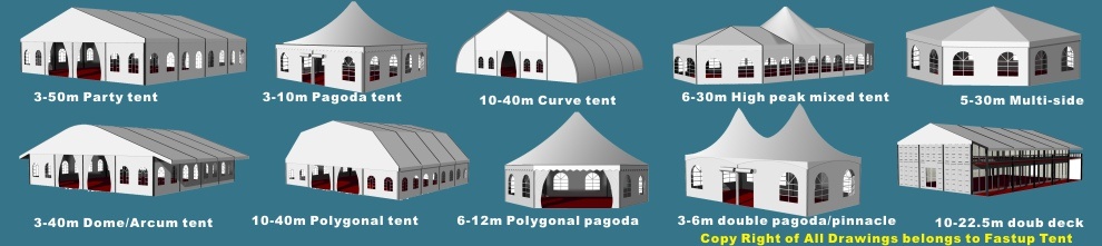 10X20m PVC or Solid Wall Dome Party Tent 200 People