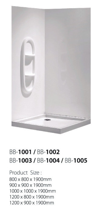 Square Simple Shower Room Matched Shower Wall (BB1004& BB1005)