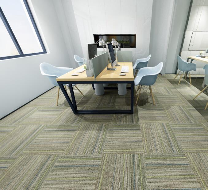 Decorative 50X50cm Fireproof Commercial Nylon Carpet Tile