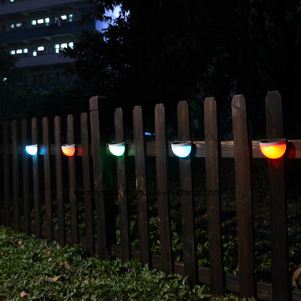 7 Color Changeable RGB LED Outdoor Solar Power Light Fence Roof Gutter Garden Wall Lamp Path Lighting