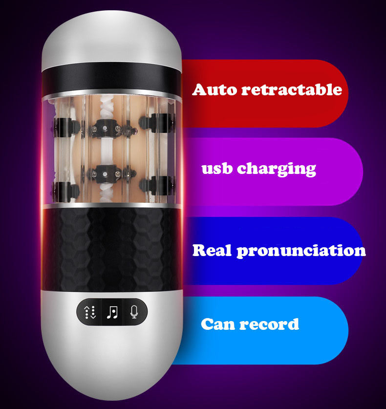Voice Interaction Sex Machine Vibrator Sex Toys for Men Realistic Vagian Pocket Pussy Male Masturbator Cup