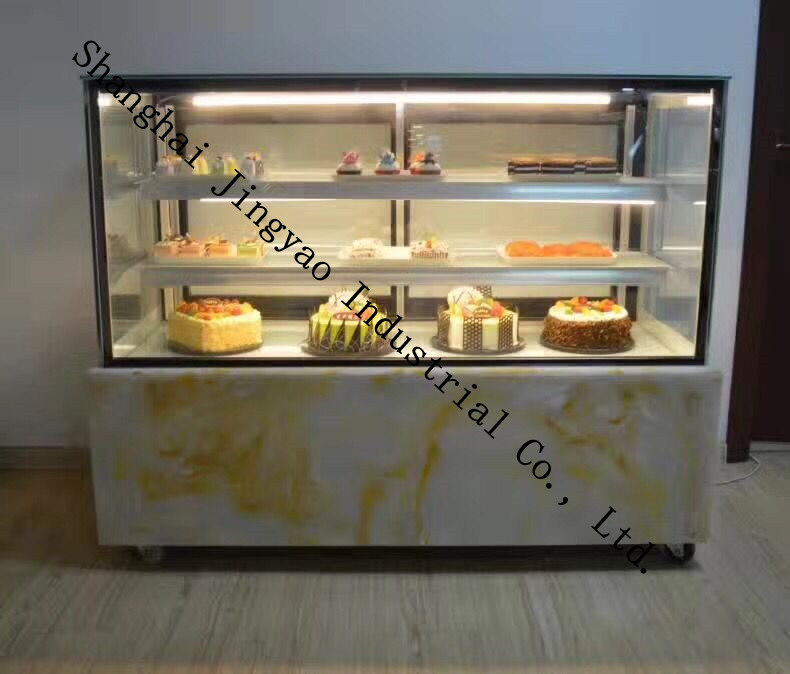 Curved Glass Display Cabinet Refrigeration for Cake