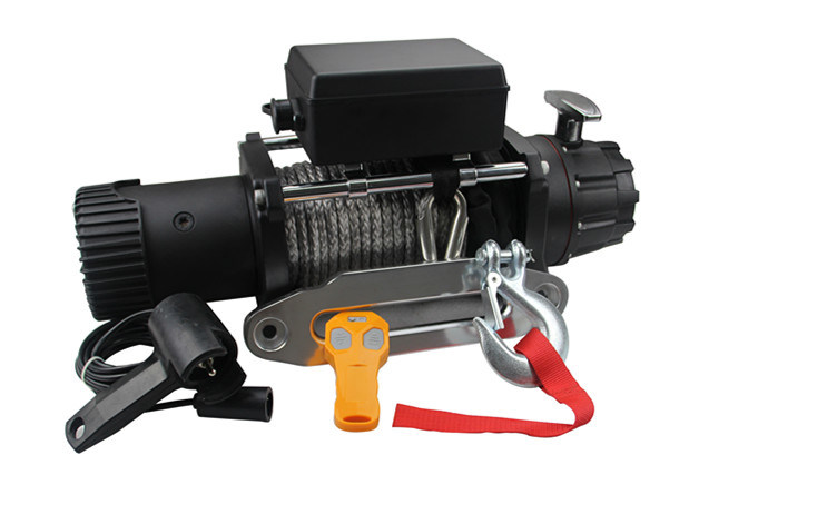 Extreme Pulling & Durable Electric Winch 10000 Lb with Synthetic Rope