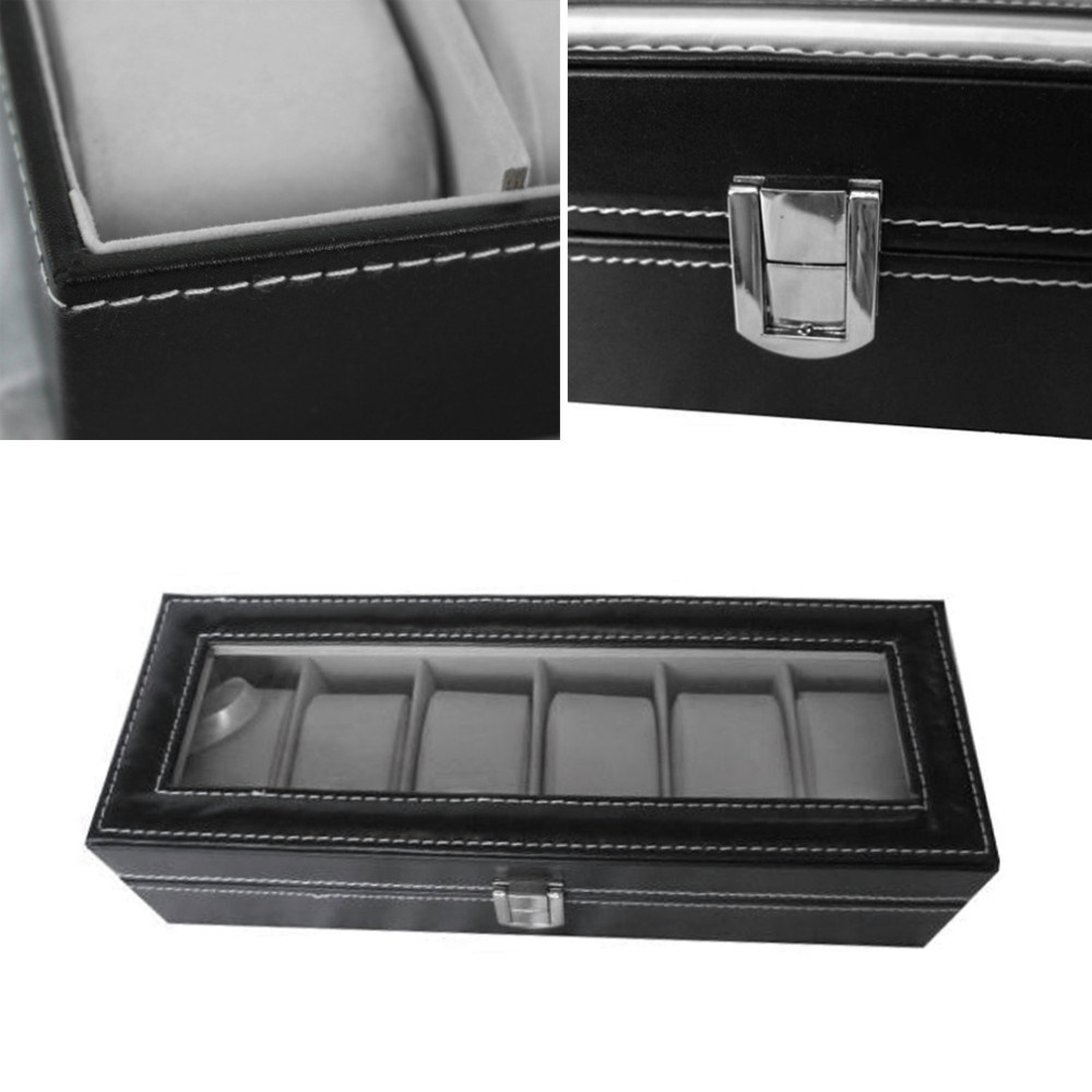 Classic 6 Grid Casket Watch Winder Boxes