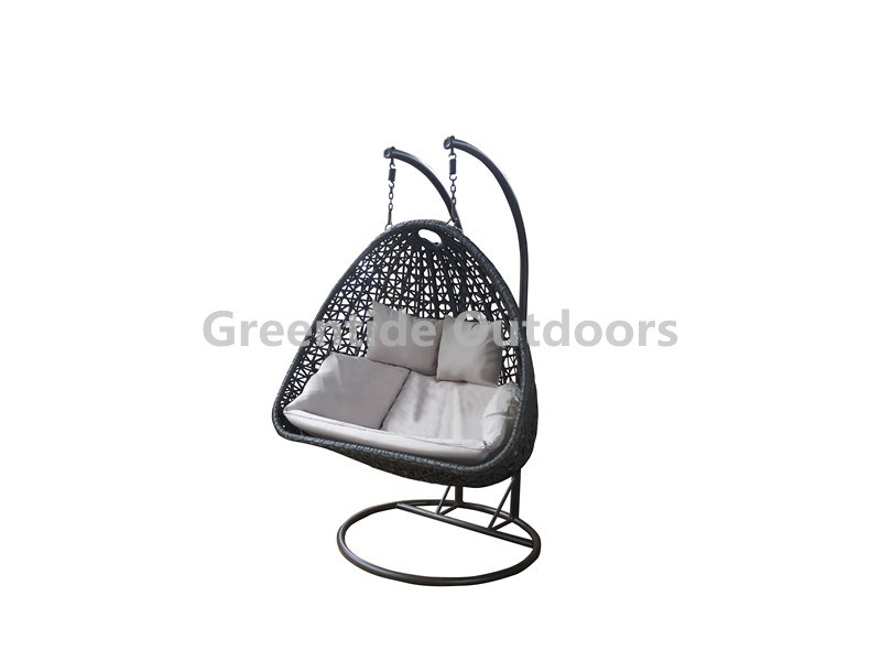 Garden Furniture Rattan Wicker Patio Hanging Swing Double Chair Egg Chair