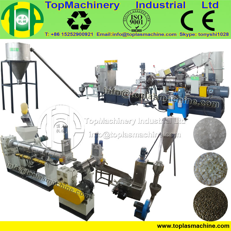 Hot Sale HDPE Granulating Machine for Scrap Plastic with Degassing Extruder