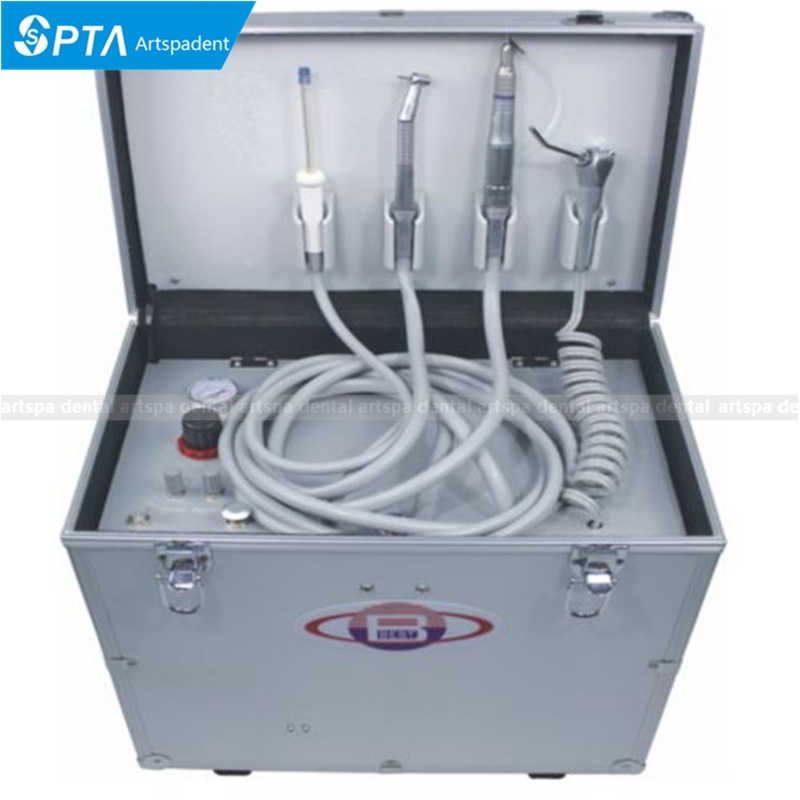 Dental Portable Unit+Air Compressor+Suction+Triplex Syringe+Handpiece Tube