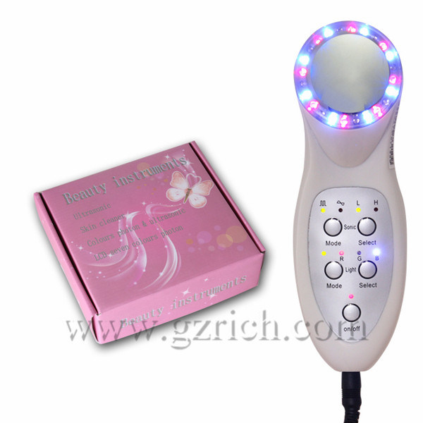 Ultrasonic 7 LED Photon Lights Sonic Lifting Face Machine