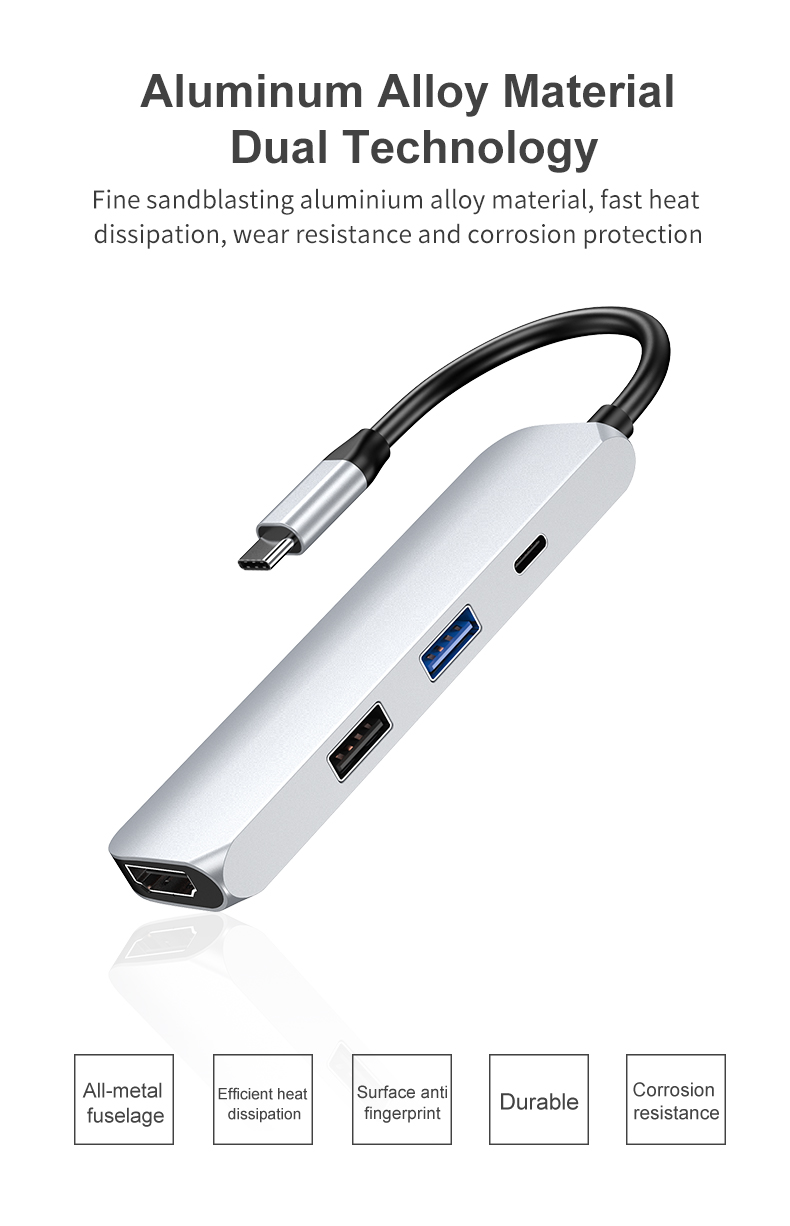 HUB USB-C 4 em 1 USB-C HUB 4 in 1