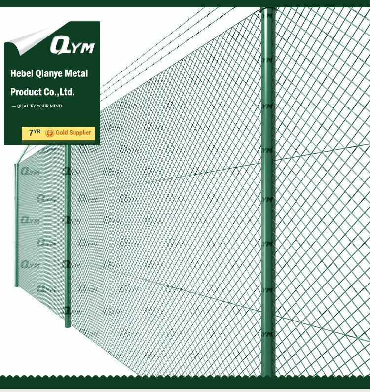 Galvanized PVC Coated Chain Link Fence/ Diamond Mesh Fence